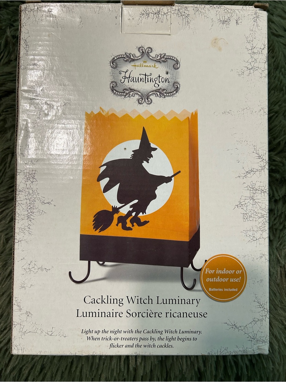 Hallmark Witch Luminary - Black and Orange